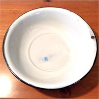 Blue and White Granite Ware Bowl