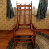 Cane Seat Armed Rocking Chair
