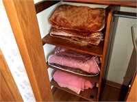 Shelf Lot of Blankets