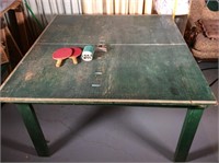 Vintage Plywood Ping Pong Table