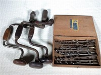 (3) Braces and Twist Drill Bits in Liberty Box