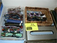 LARGE GROUP READING GLASSES AND SUNGLASSES,