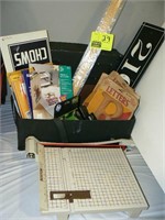BOSTON PAPER CUTTER, WOODEN LETTERS, INK