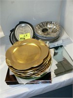 LARGE STACK CHARGERS, STEAK PLATTERS, SILVERPLATE
