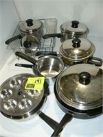 KITCHEN CRAFT POTS AND PANS, EGG COOKER