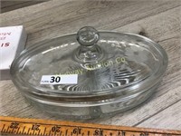 DIVIDED RELISH DISH WITH LID