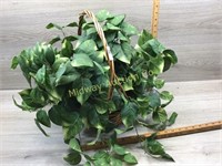 BASKET WITH SILK GREENERY