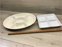 2 DIVIDED SERVINGS PLATES