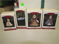 4 Hallmark Keepsake Ornaments (3=Barbie & 1 Ford
