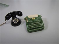 Vintage Salt & Pepper (Typewriter and Telephone)