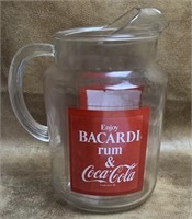 Enjoy Bacardi and Coke Glass Pitcher