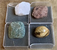 Set of Four Mineral Rocks