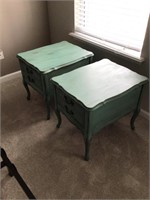 Pair of shabby chic end tables