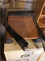 Paper cutter and stapler