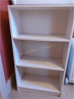 White Three Shelf Bookcase