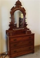 Antique Mirrored Dresser w/Hanky Drawers