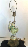 ANTIQUE PORCELAIN FIGURAL LAMP IN THE STYLE OF