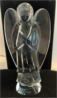 BACCARAT CRYSTAL ANGEL WITH ARMS FOLDED 6"T