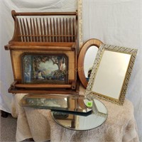 Various Mirrors, Framed Picture & Magazine Rack