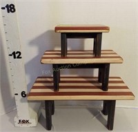 (3) Stacking Americana Shelf/Benches
