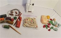 Vintage Potato Head-Toy Croquet Set-Cards
