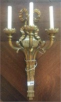 CLASSIC FRENCH STYLE BRASS ELECTRIC WALL SCONCE