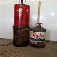 (3) Lubricant Cans - Archer, United & Mobil