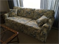 blue floral couch