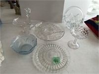 fosteria dish, cake plates, lead crystal, more
