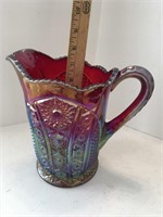 carnival glass pitcher
