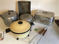 metal roaster, cooking pots, electric pot