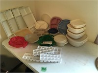 micro wave dishes, ice trays, more