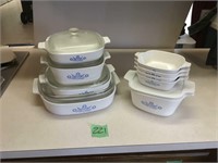 corning ware, some lids chipped