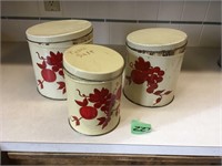 vintage tin canisters