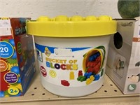 BUCKET OF BLOCKS (SIMILAR TO MEGA BLOKS)