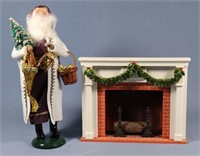 Byers Choice St. Nicholas + Fireplace