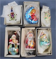 (6) Christopher Radko Ornaments w/ Boxes