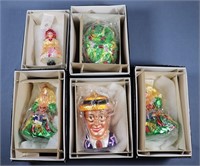 (5) Christopher Radko Ornaments w/ Boxes