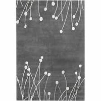 4'X6' NULOOM DAZA SPROUTS GRAY AREA RUG