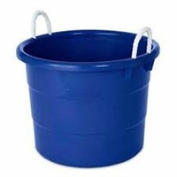 2 PC HOMZ GAL 18 GAL ROPE HANDLE TUB STORAGE