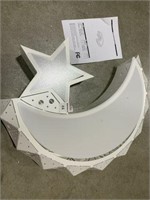 CRESCENT MOON AND STAR HANGING WALL LAMP