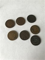 (7) Indian Head Pennies, Years in Description