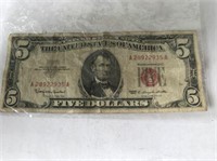 1963 Red Seal $5 Note