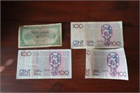 (4) Belgium Bank Notes