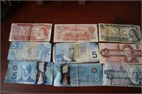 (9) Canadian Bank Notes