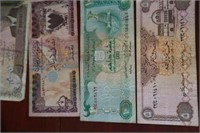 (13) Middle Eastern Bank Notes