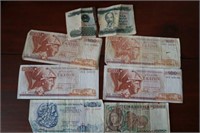 (7) Misc. Foreign Bank Notes (Greece, Egypt,