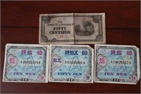(4) Military Currency Notes