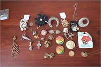 Costume Jewelry Pins, Pendants, Accessories