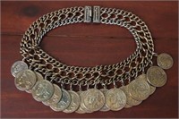 Unique R.J. Graziano Coin Necklace (Republique
